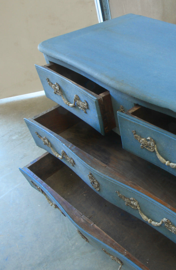19th century serpentine commode