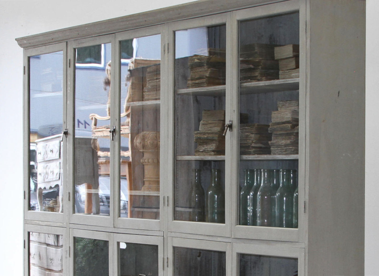 housekeepers cupboard with 10 glazed doors