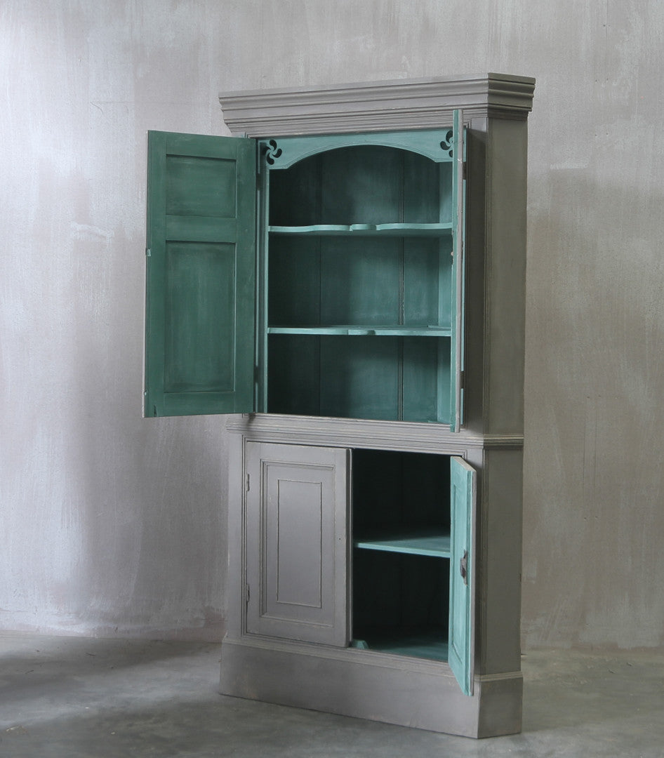 Regency corner cupboard