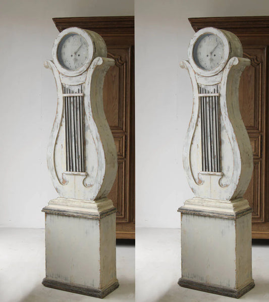19th Century Swedish Mora clock with original paint