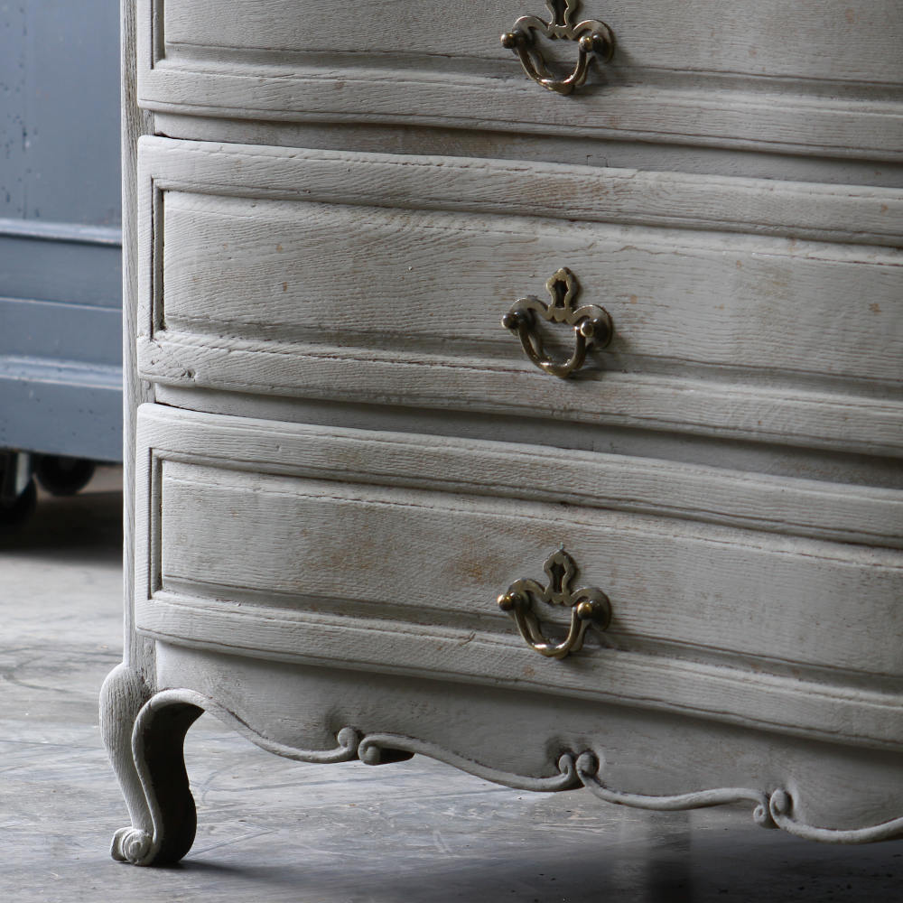 19th century serpentine commode