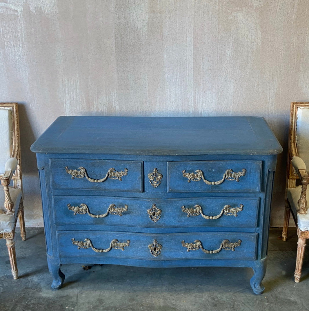 19th century serpentine commode
