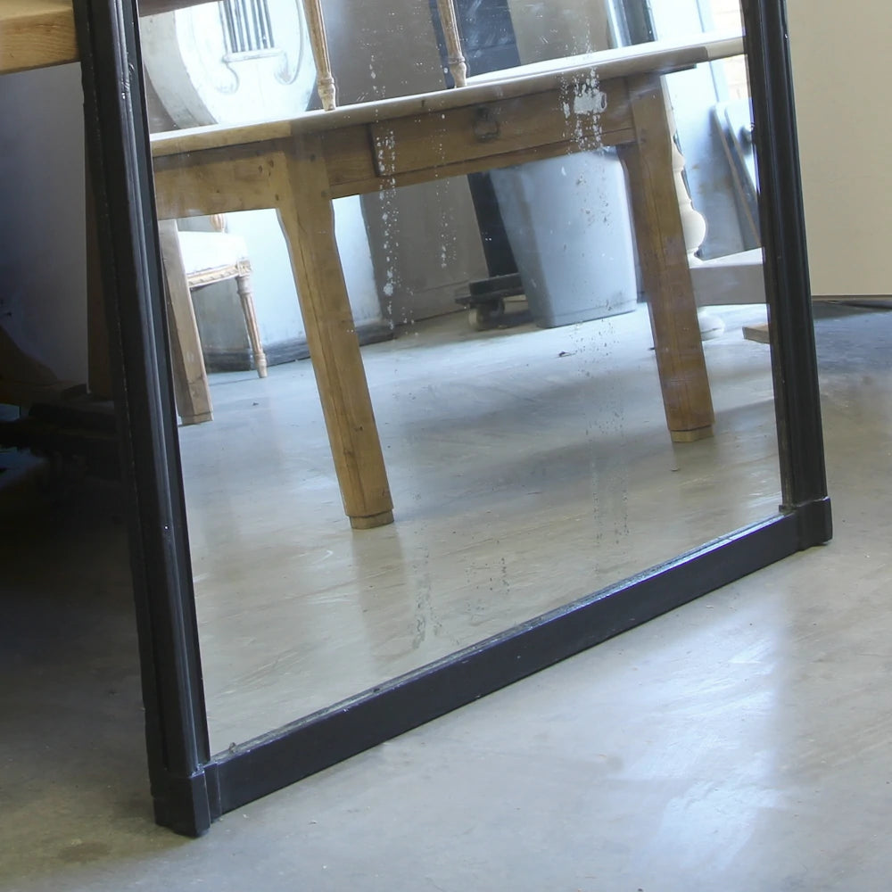 Large ebonised mirror