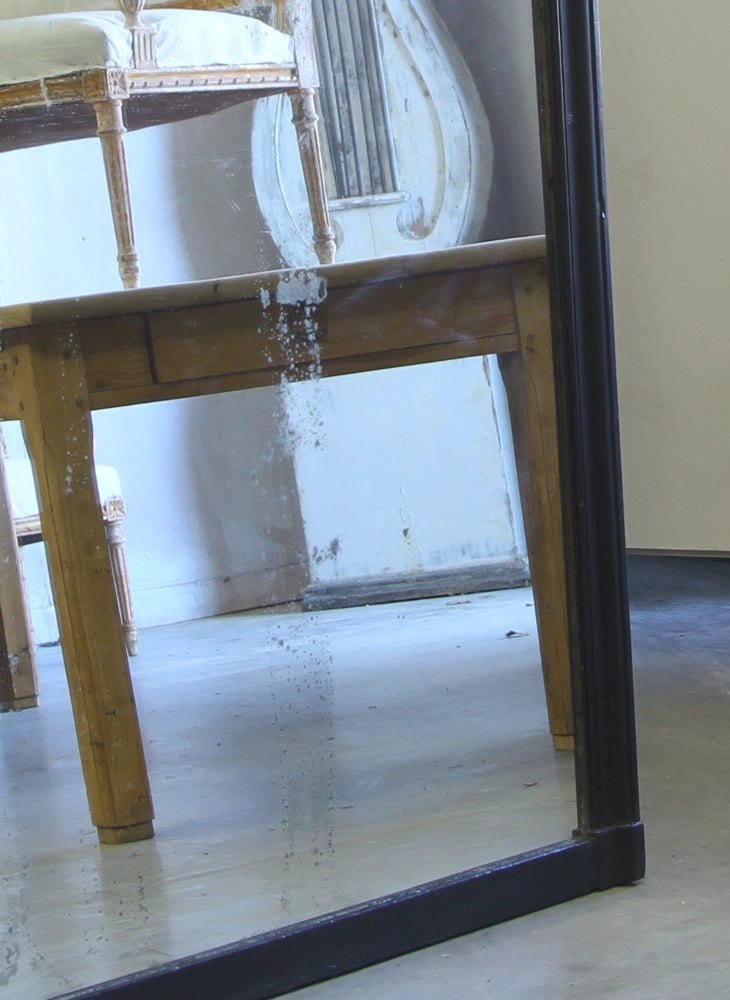 Large ebonised mirror
