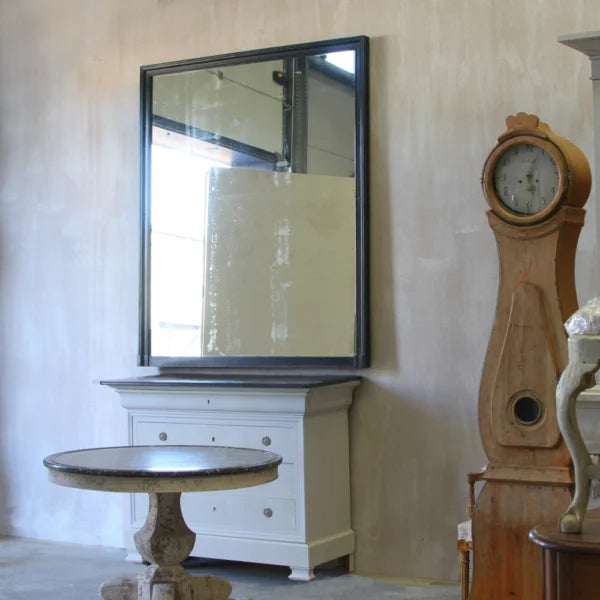 Large ebonised mirror